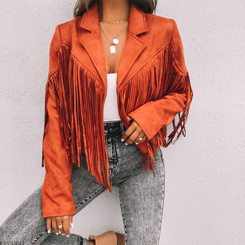 Women's Fringe Statement Jacket