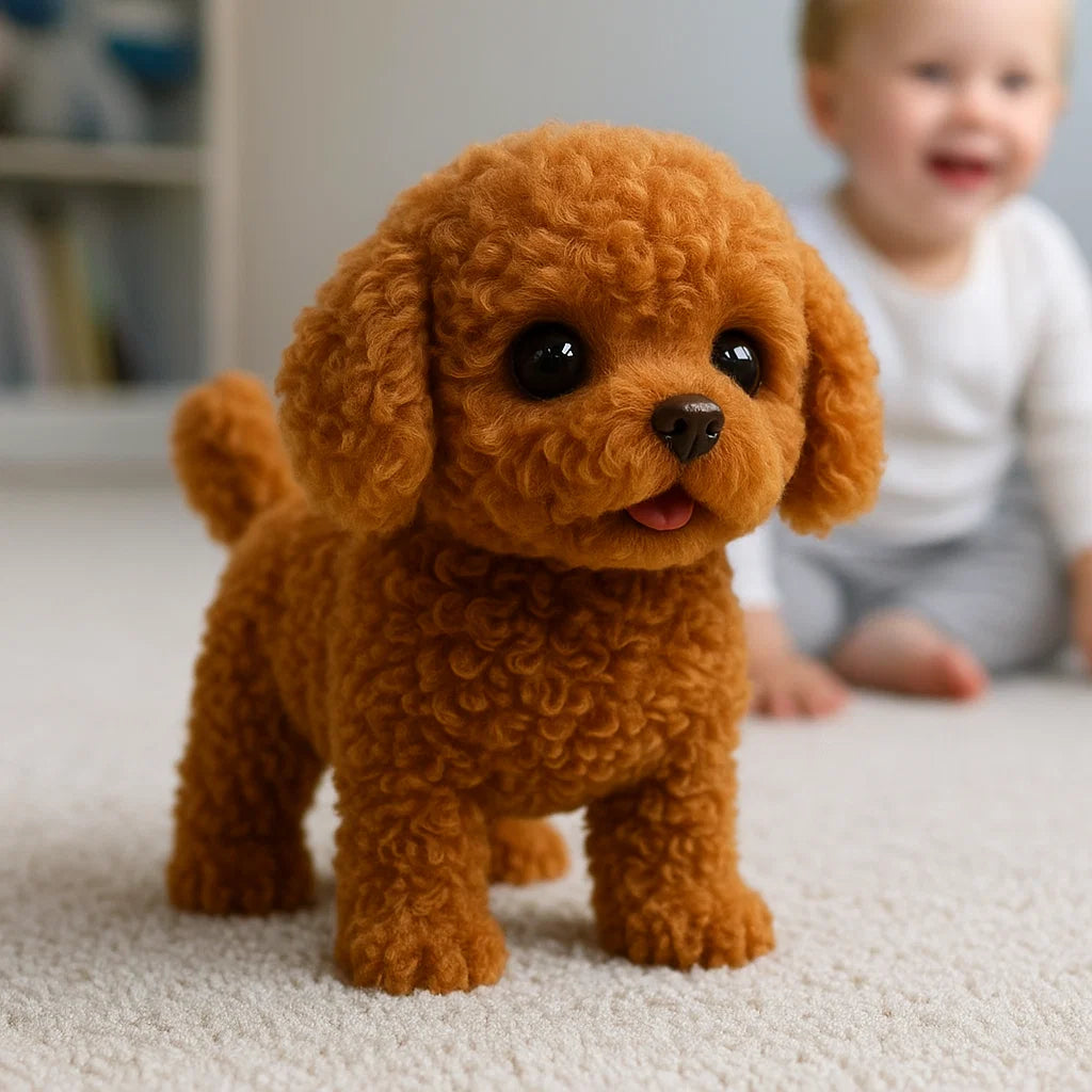 Interactive Plush Puppy Toy with Movement and Sound