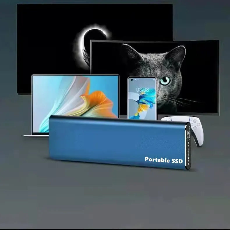 Portable External SSD Drive with Aluminium-Style Housing