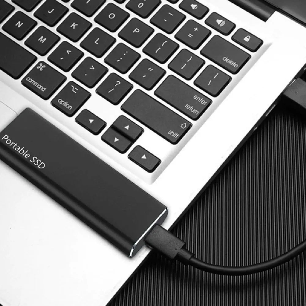 Portable External SSD Drive with Aluminium-Style Housing