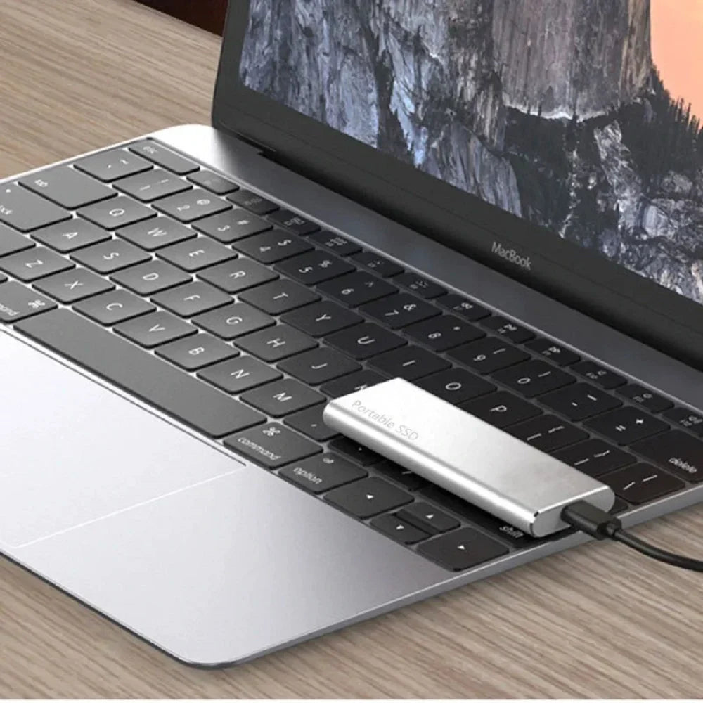 Portable External SSD Drive with Aluminium-Style Housing