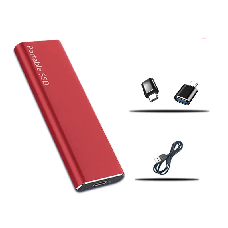 Portable External SSD Drive with Aluminium-Style Housing