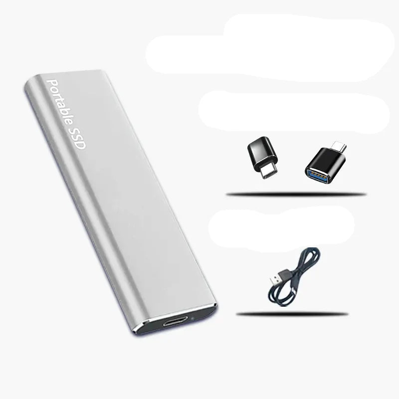 Portable External SSD Drive with Aluminium-Style Housing