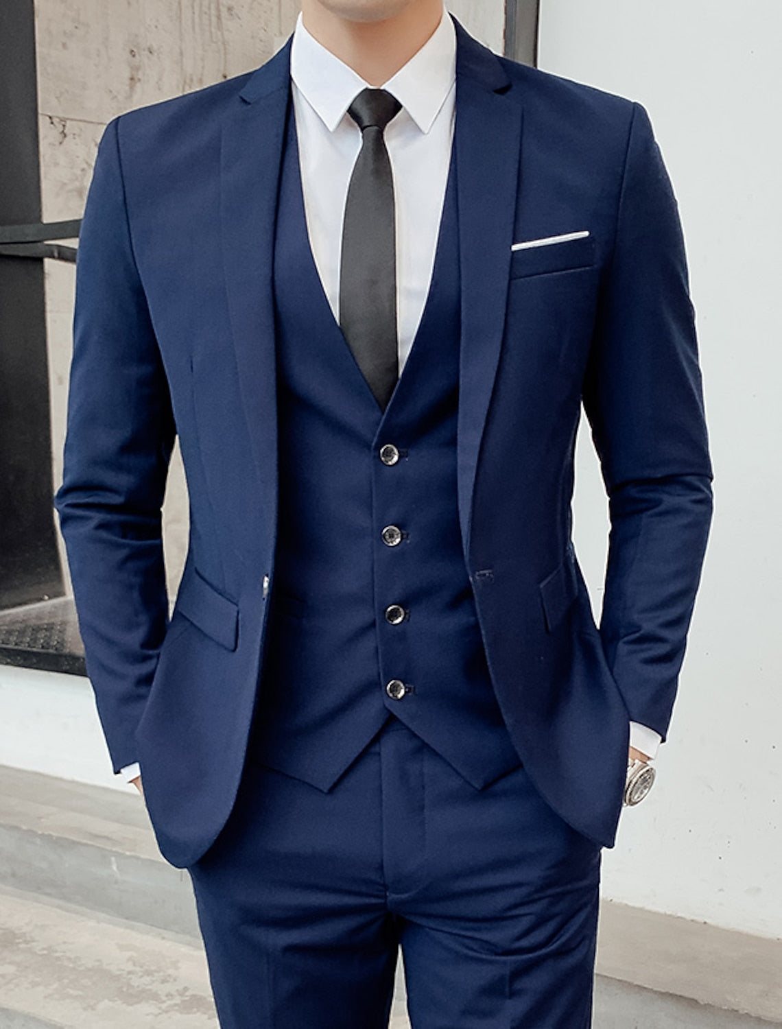 Men's 3-Piece Suit – Single Breasted 2-Button Formal Suit