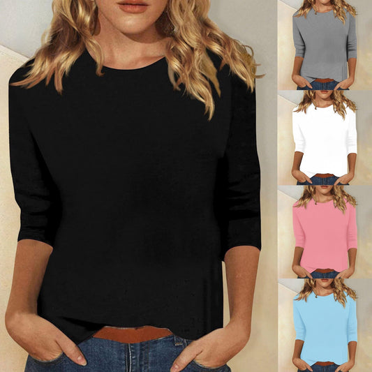Women’s Three-Quarter Sleeve Crew Neck T-Shirt