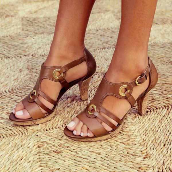 Women’s Chunky Heel Open Toe Sandals