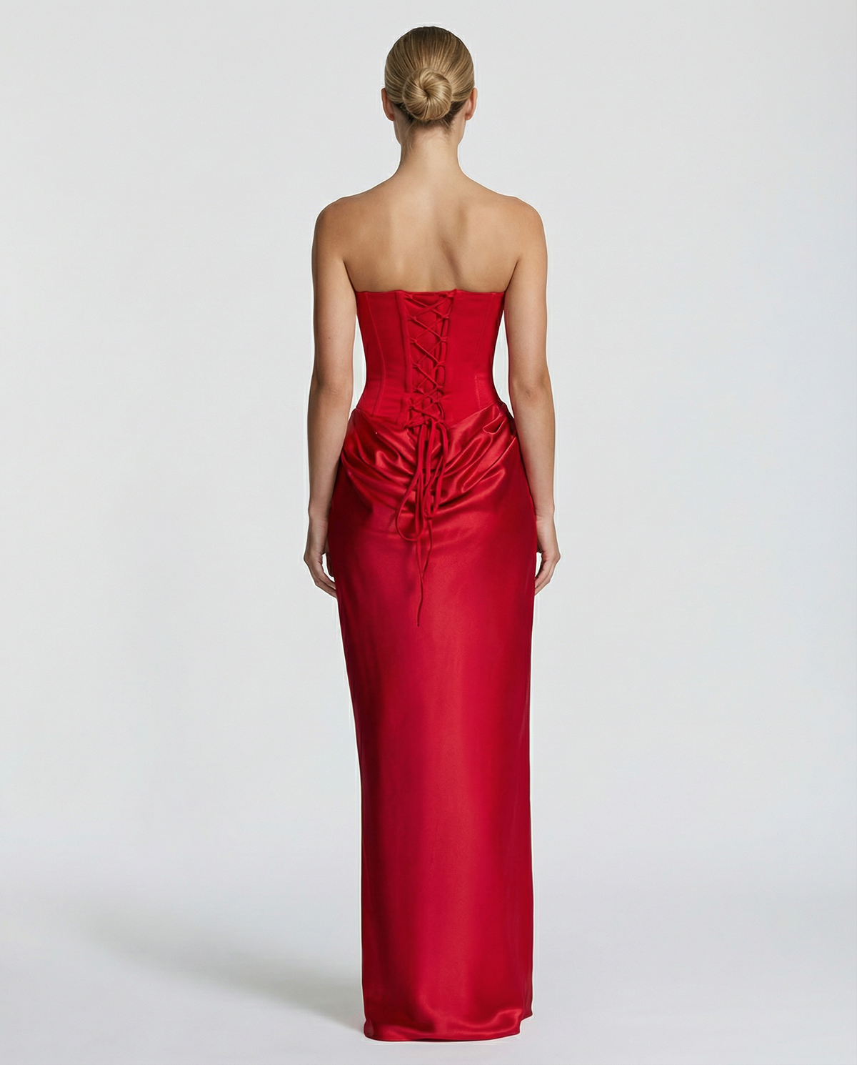 Women's Satin Corset Maxi Dress