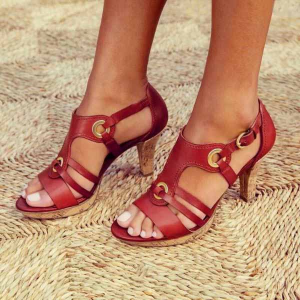 Women’s Chunky Heel Open Toe Sandals