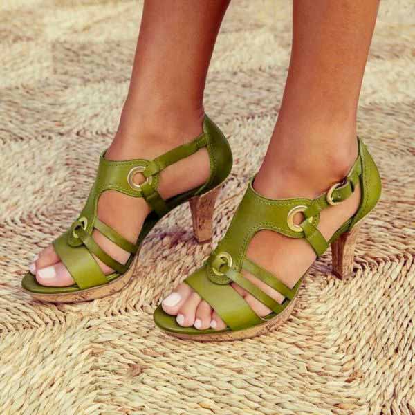 Women’s Chunky Heel Open Toe Sandals