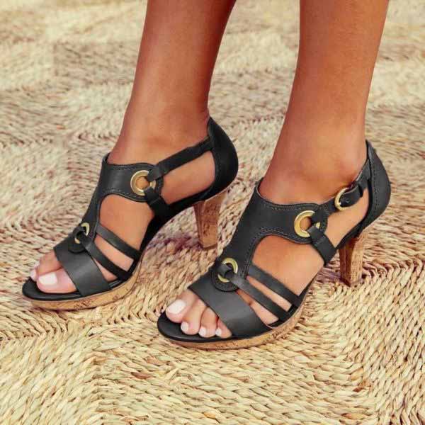 Women’s Chunky Heel Open Toe Sandals