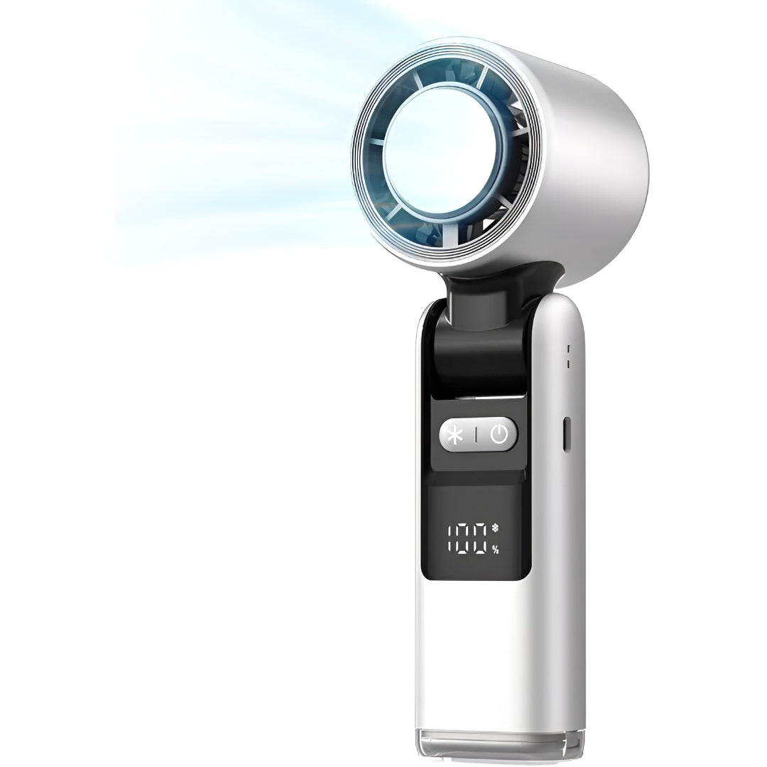Rechargeable Handheld Fan – Cooling Plate & LED Display