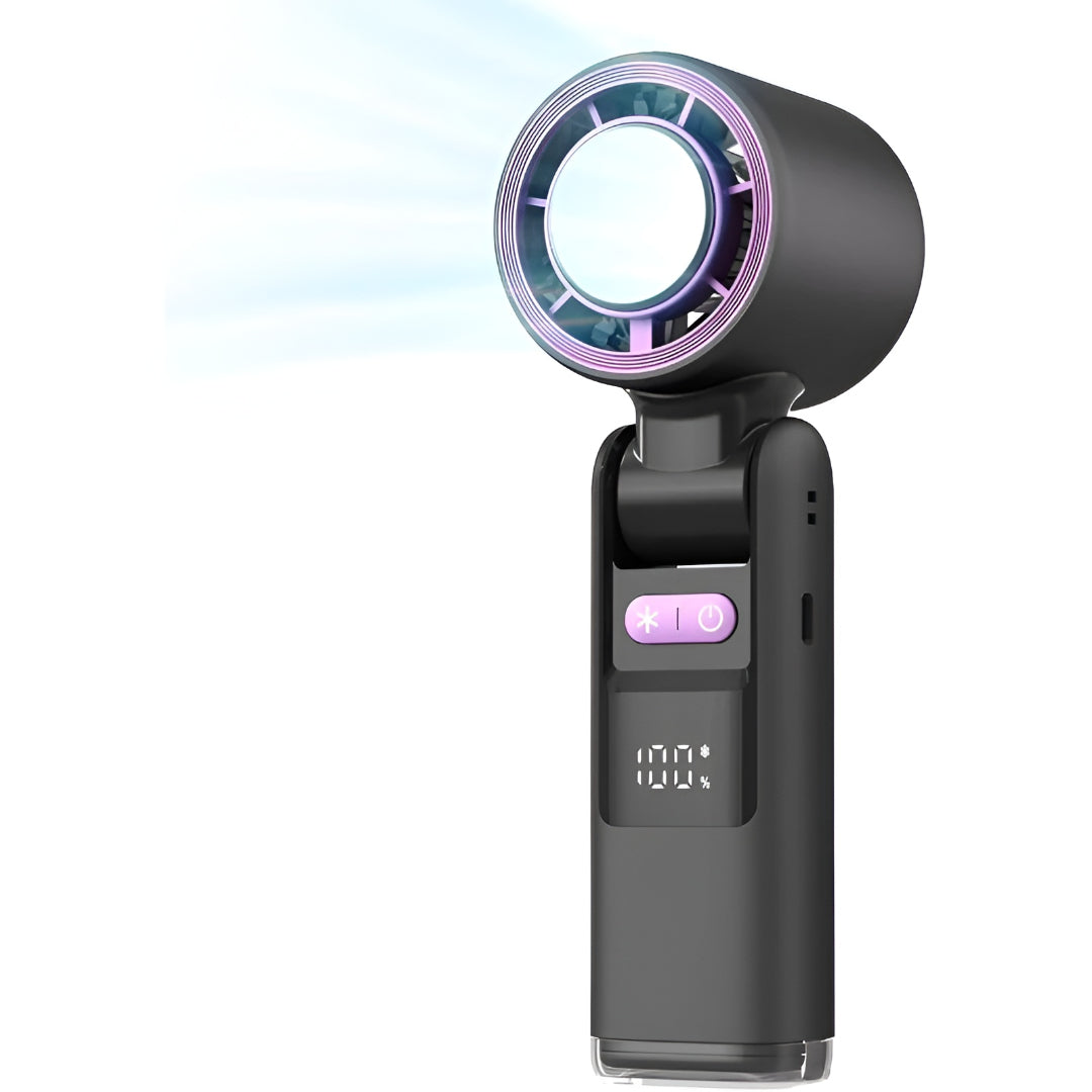 Rechargeable Handheld Fan – Cooling Plate & LED Display