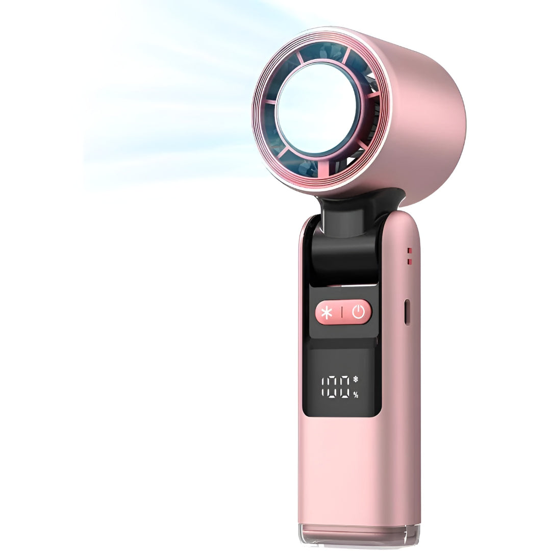Rechargeable Handheld Fan – Cooling Plate & LED Display