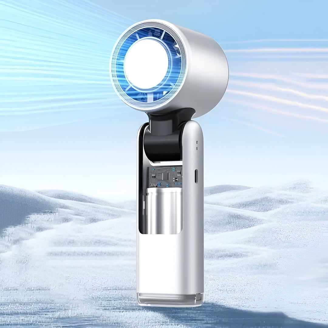 Rechargeable Handheld Fan – Cooling Plate & LED Display