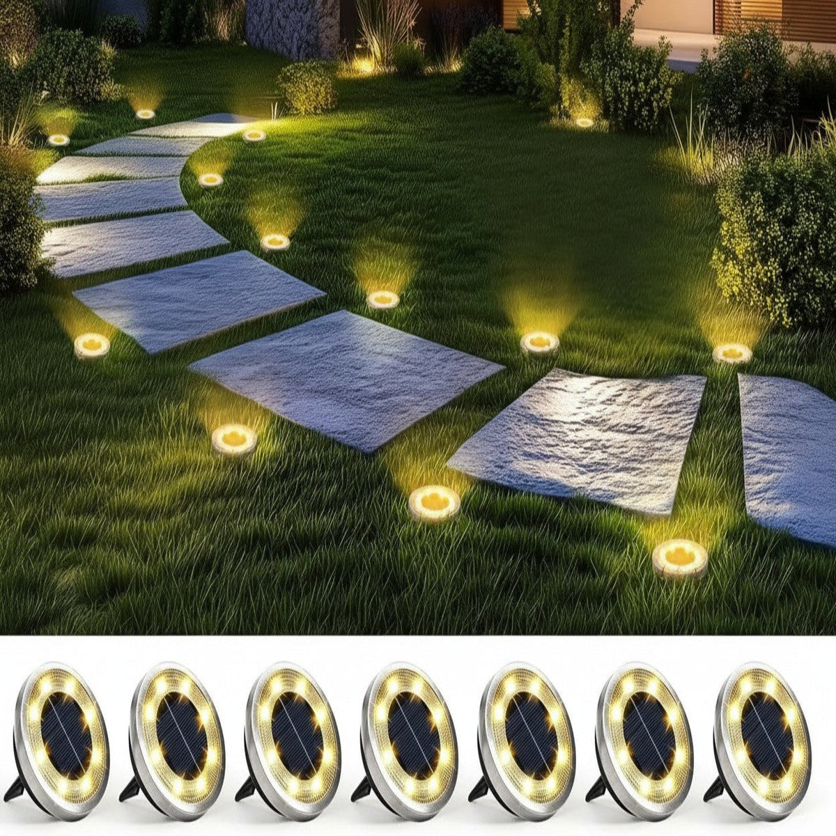 Ten-Pack Solar Ground Lights