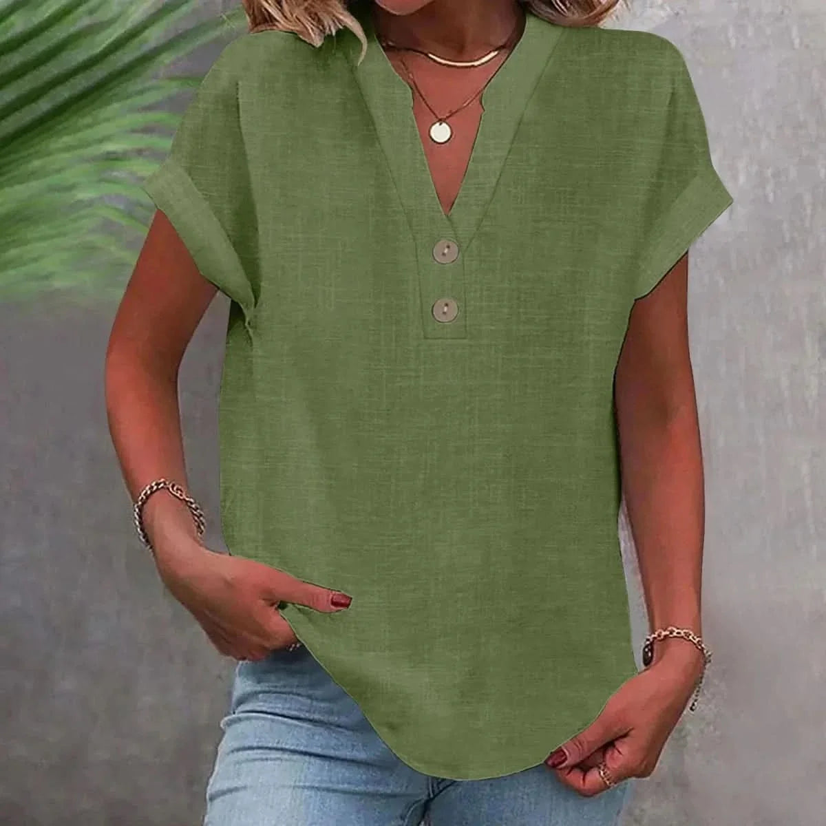 Women's Lightweight V-Neck Casual Top