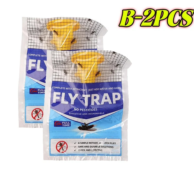 Disposable Hanging Fly Trap – Outdoor Water-Soluble Bait