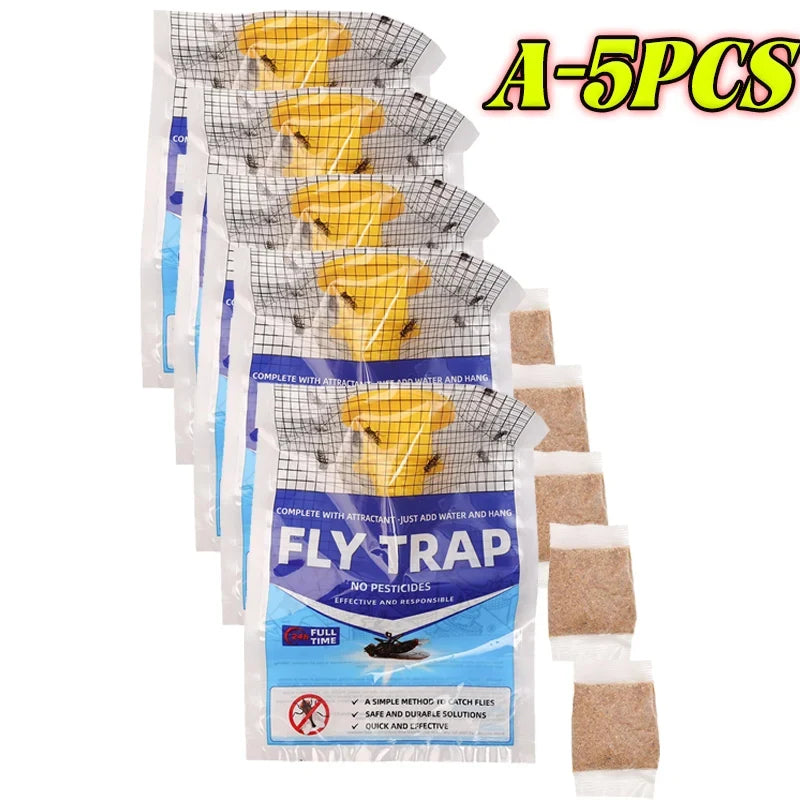 Disposable Hanging Fly Trap – Outdoor Water-Soluble Bait