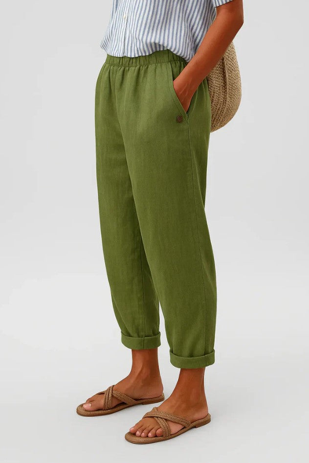 Women's Timeless Plain Trousers – Straight Leg Cotton Pants