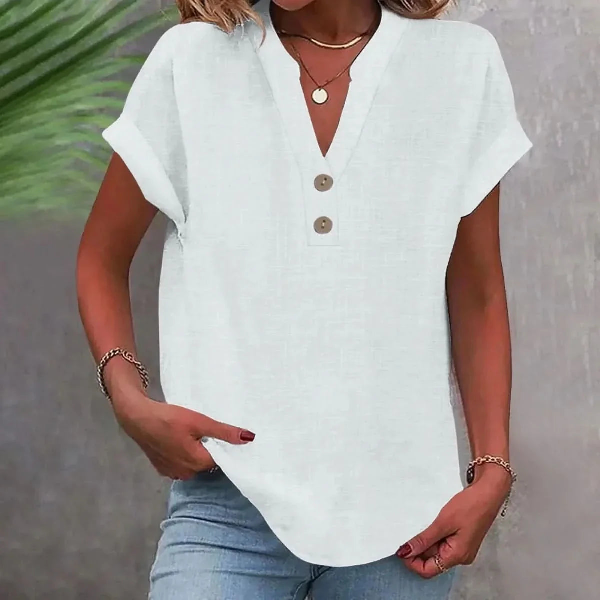 Women's Lightweight V-Neck Casual Top