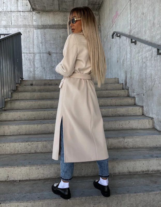 Women's Double-Breasted Long Coat