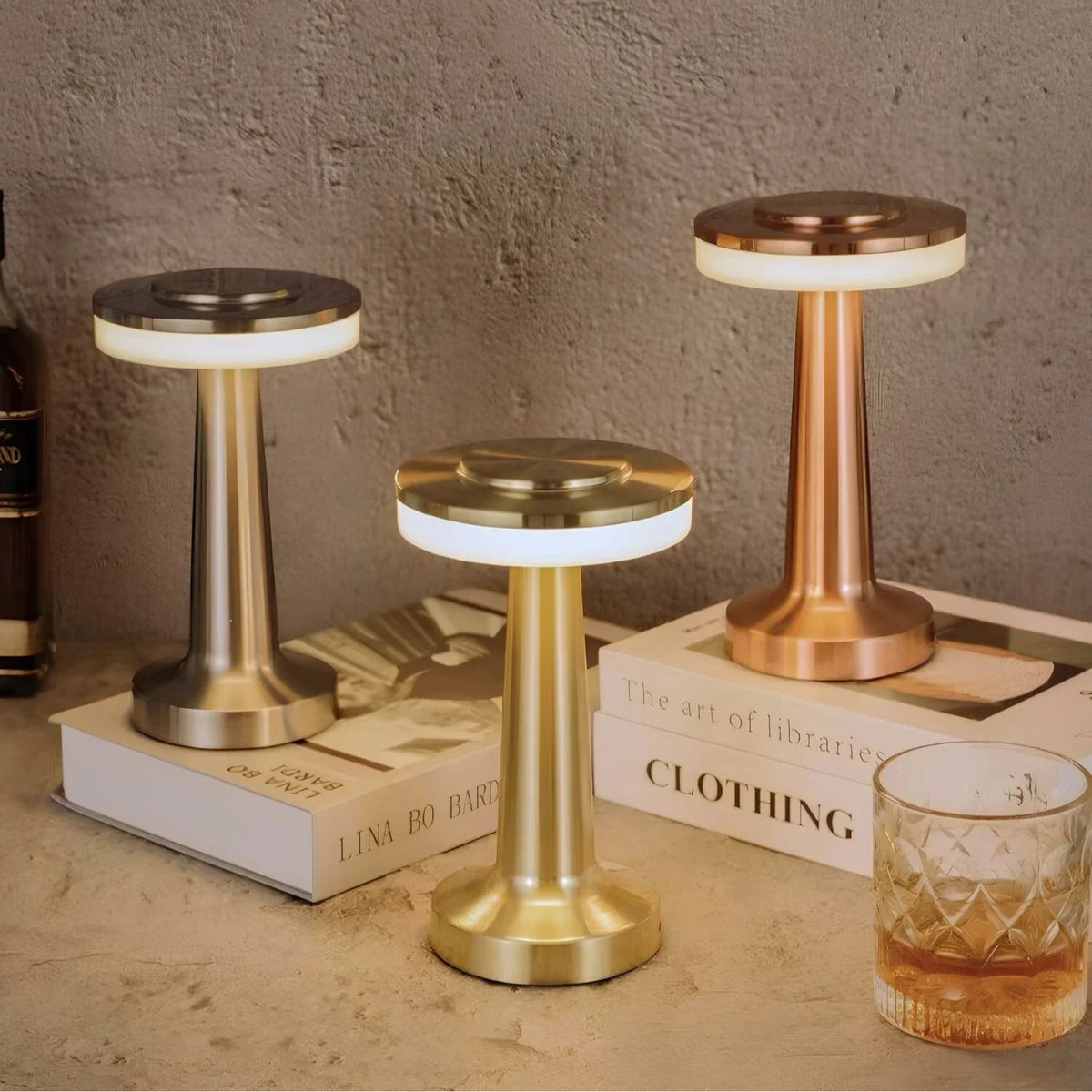 Portable Dimmable Table Lamp – Retro Cordless LED Light