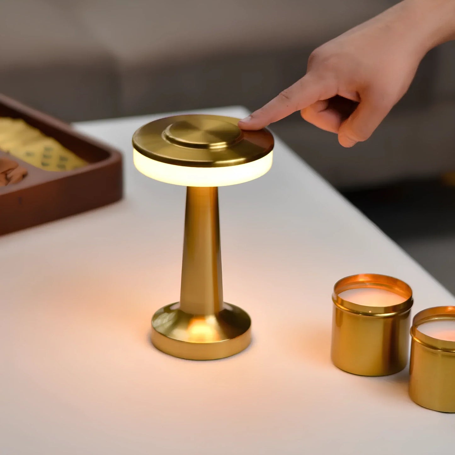 Portable Dimmable Table Lamp – Retro Cordless LED Light