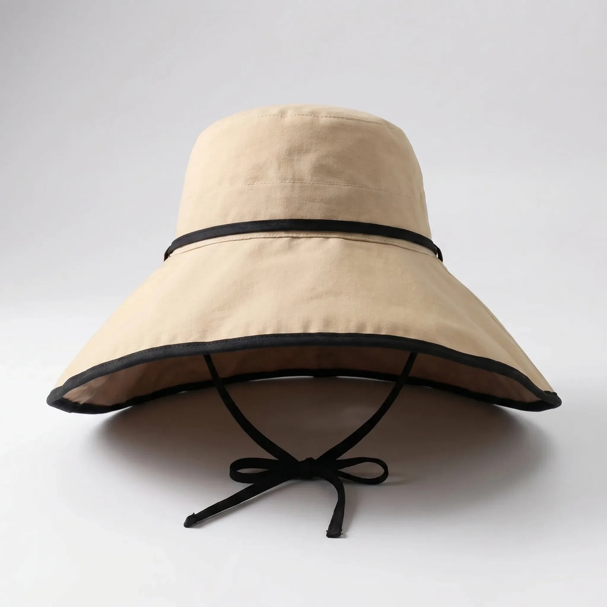 Foldable Wide Brim Sun Hat with Chin Strap