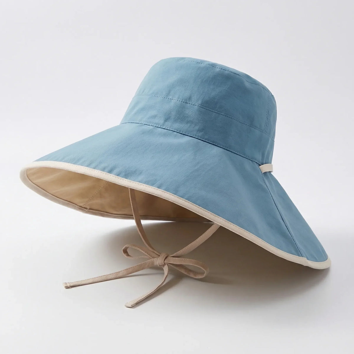 Foldable Wide Brim Sun Hat with Chin Strap