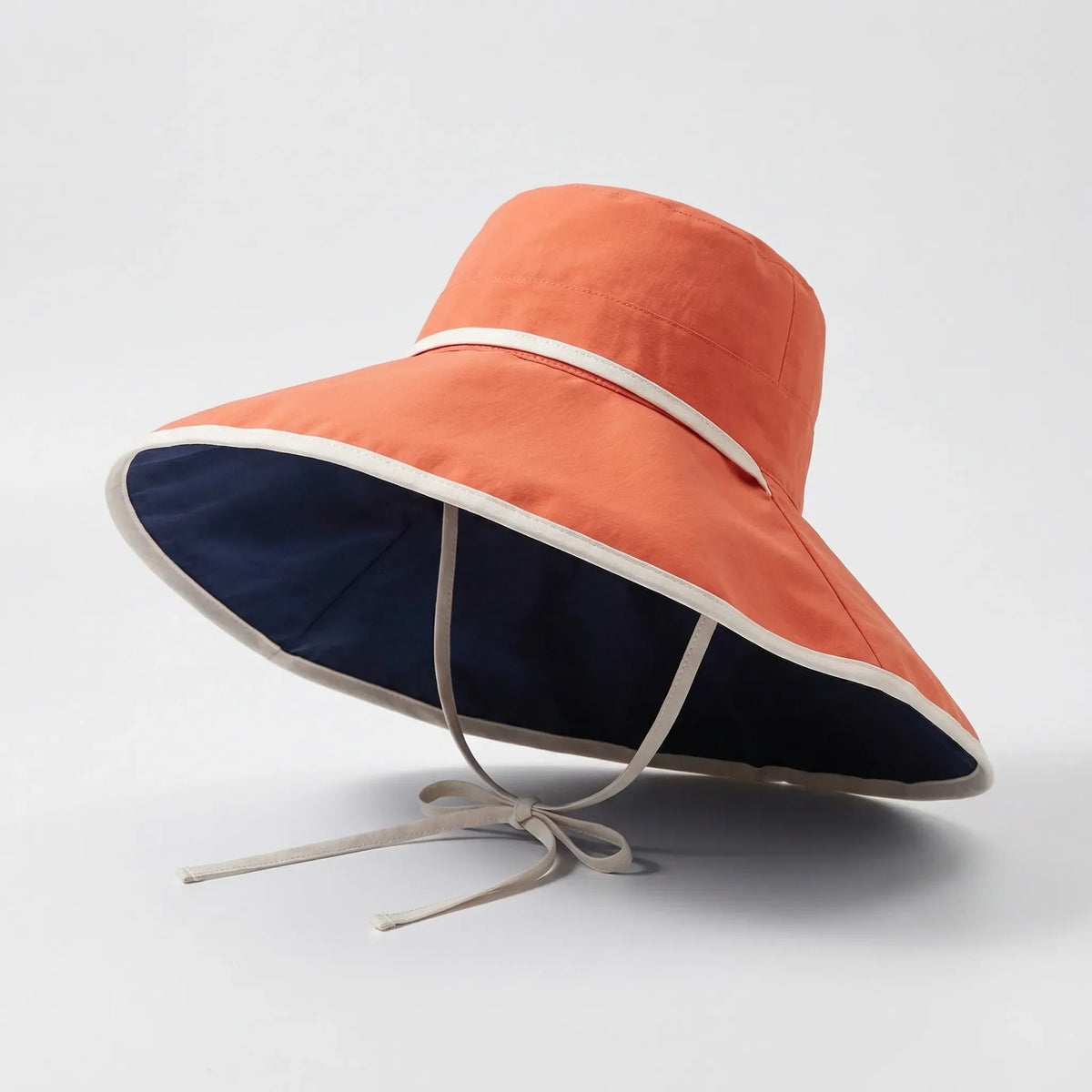 Foldable Wide Brim Sun Hat with Chin Strap