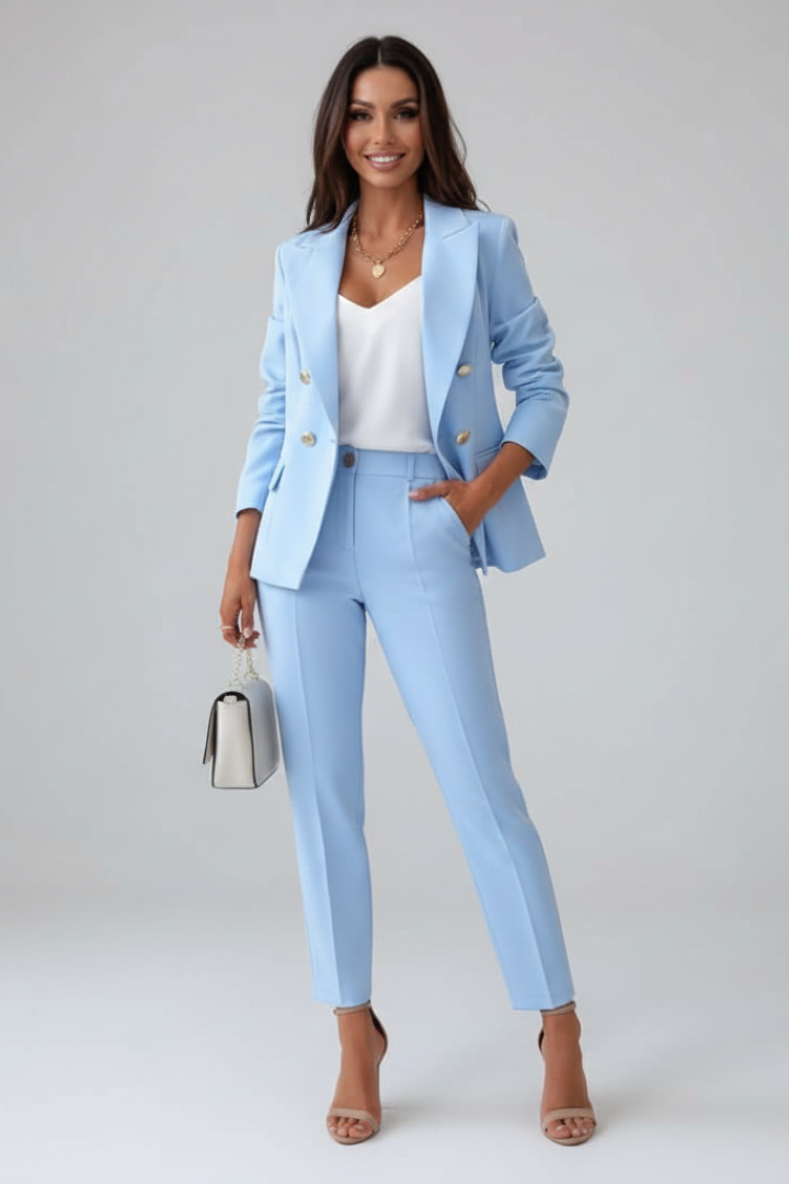 Women's Elegant Tailored Two-Piece Suit Set