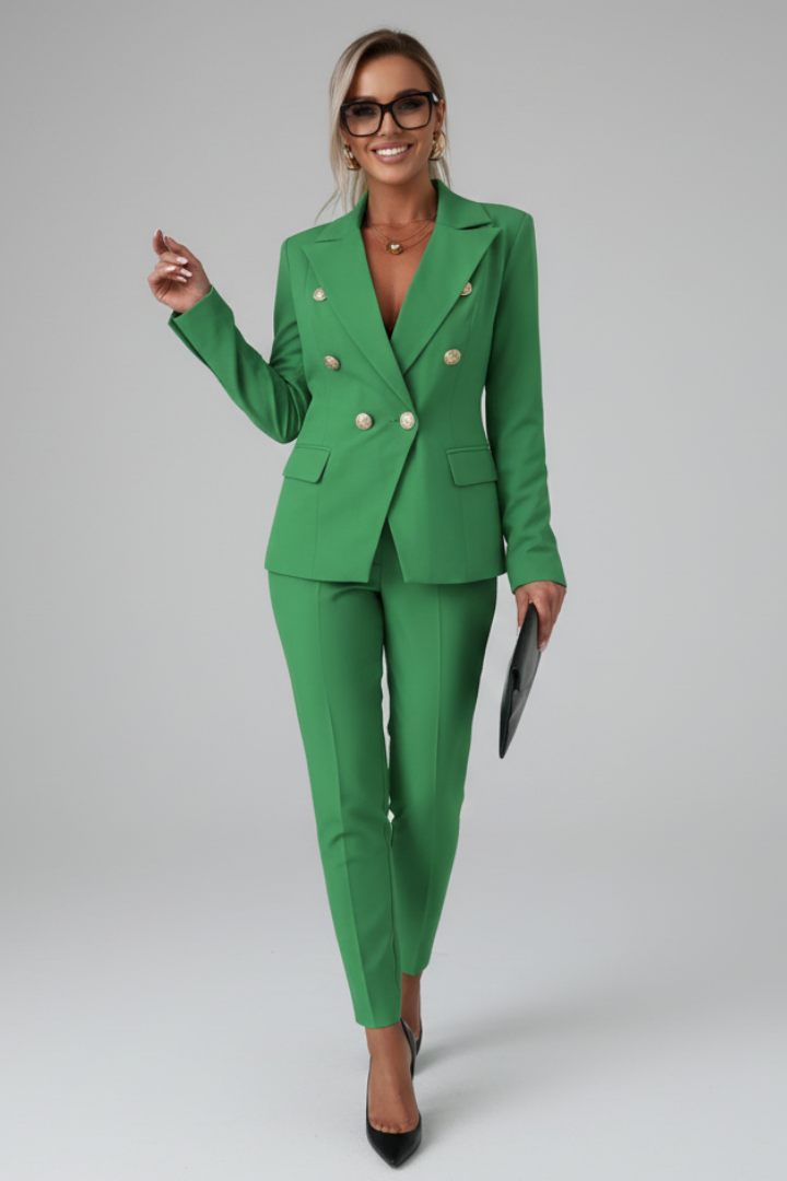 Women's Elegant Tailored Two-Piece Suit Set