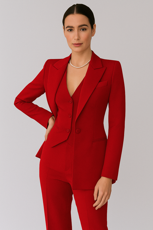 Women's Tailored Three-Piece Suit Set