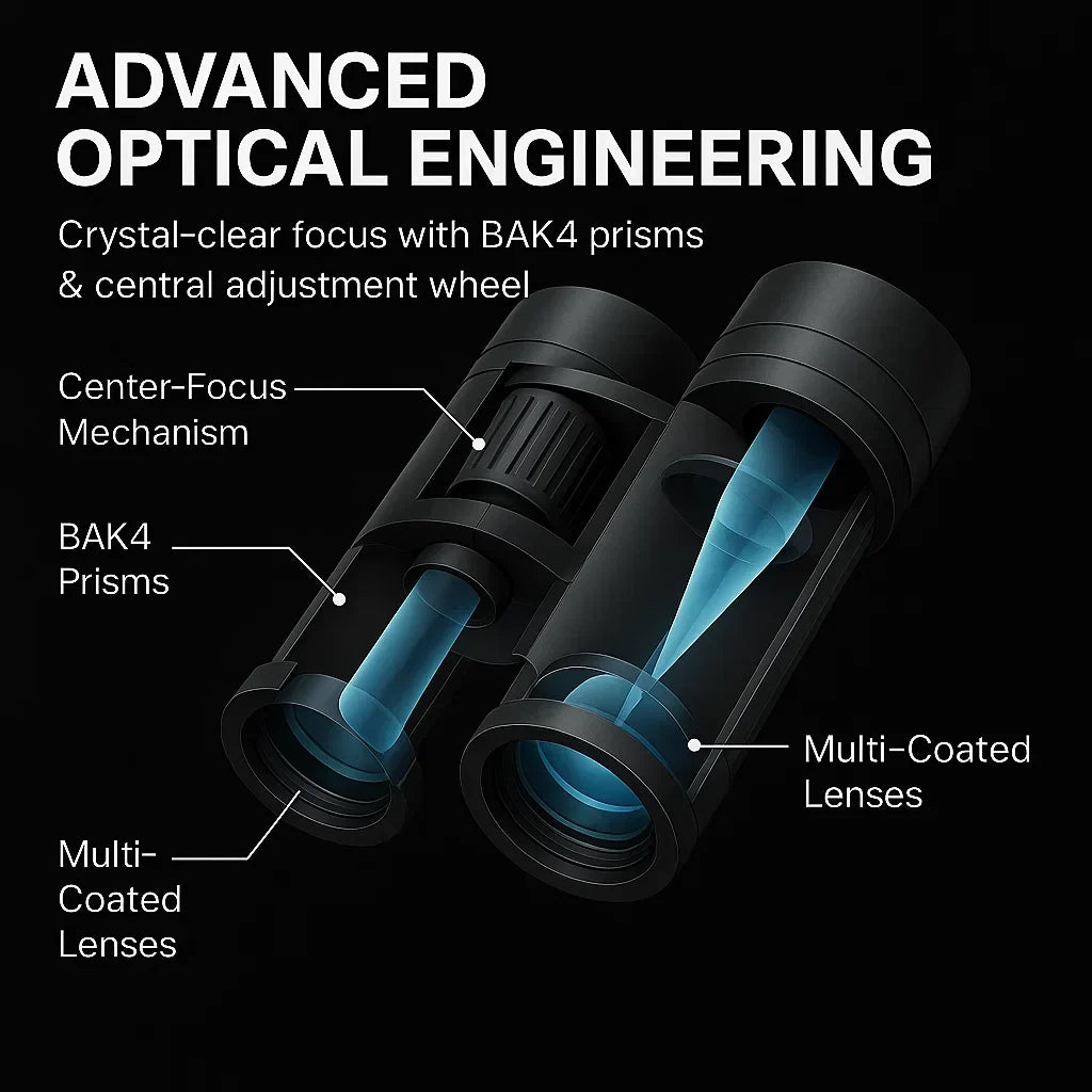 40x22 Compact Binoculars – Wide Field Pocket Optics