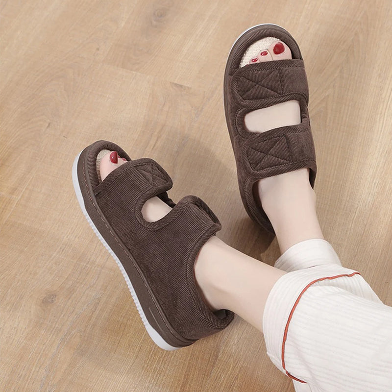 Adjustable Wide-Fit Comfort Sandals for Swollen Feet