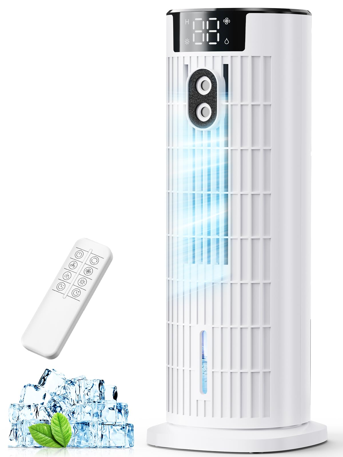 Portable 4-in-1 Evaporative Room Cooler – Silent Air Circulator Humidifier with Remote Control