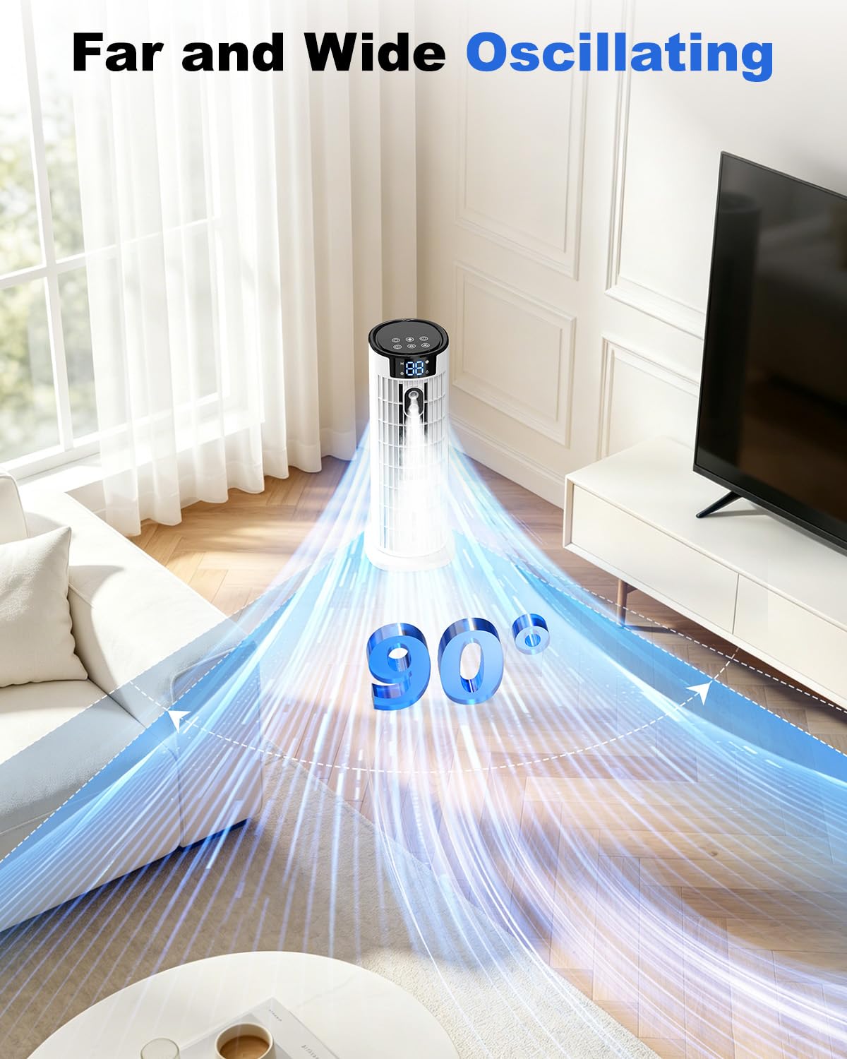 Portable 4-in-1 Evaporative Room Cooler – Silent Air Circulator Humidifier with Remote Control
