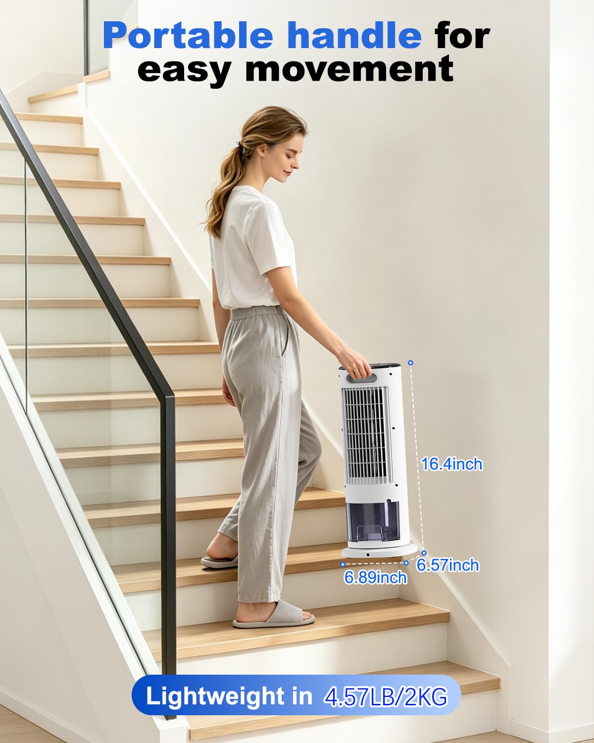 Portable 4-in-1 Evaporative Room Cooler – Silent Air Circulator Humidifier with Remote Control