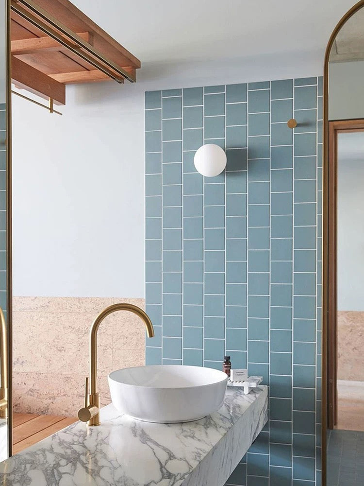 Modern Glass Globe LED Wall Light