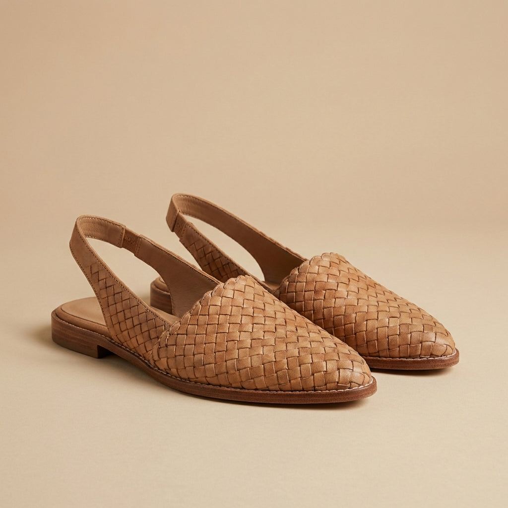 Capri Woven Slingback Flats for Women