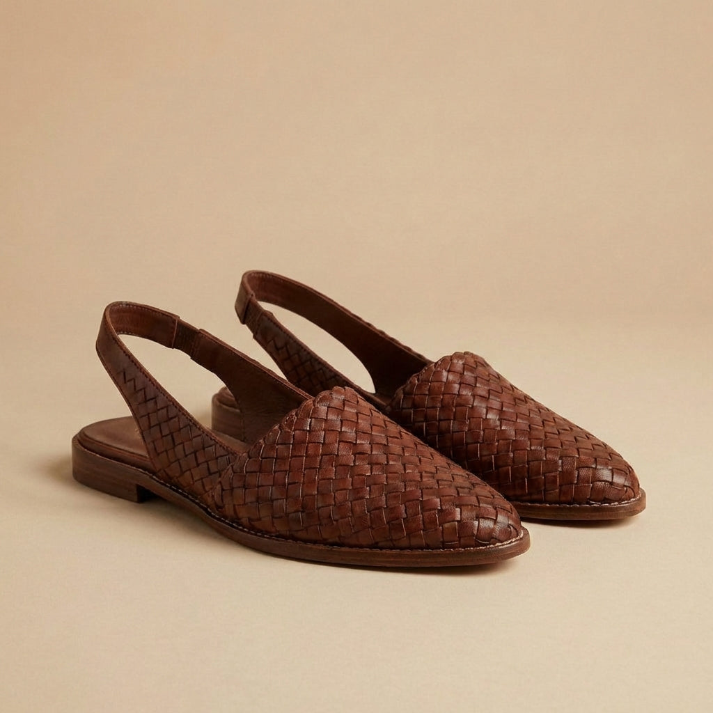 Capri Woven Slingback Flats for Women
