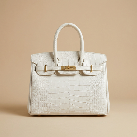 Women’s Structured Tote Handbag with Triple Compartments