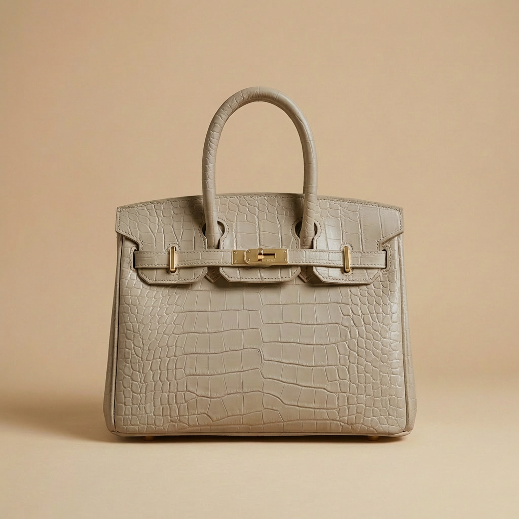 Women’s Structured Tote Handbag with Triple Compartments