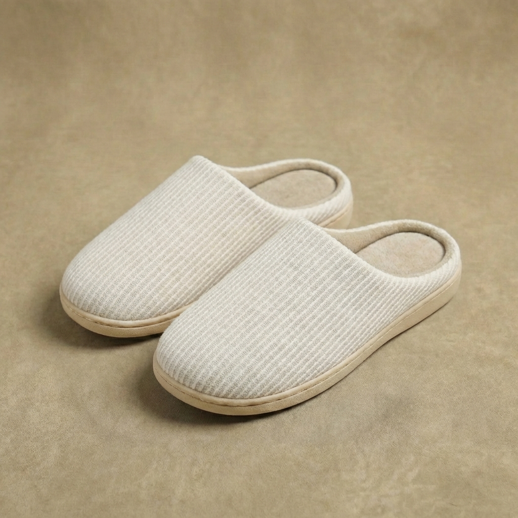 Women’s Ultra-Soft Cotton House Slippers – Non-Slip Cushioned EVA Foam Slides