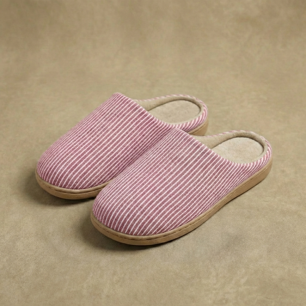 Women’s Ultra-Soft Cotton House Slippers – Non-Slip Cushioned EVA Foam Slides