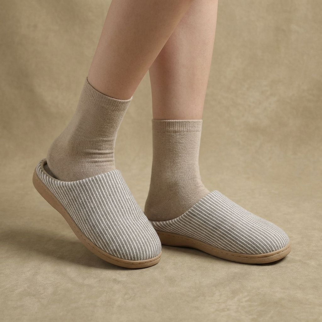 Women’s Ultra-Soft Cotton House Slippers – Non-Slip Cushioned EVA Foam Slides