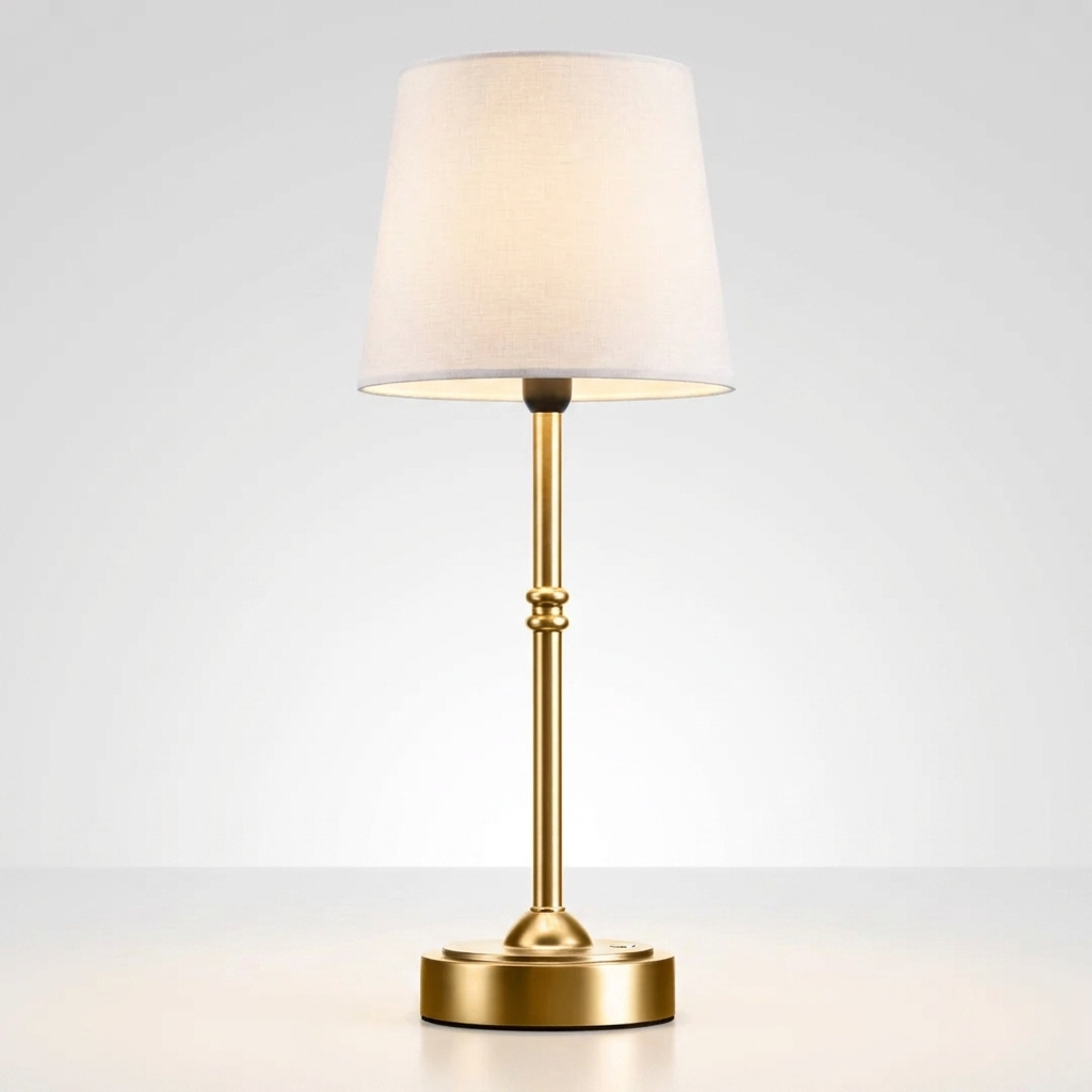 Cordless Fabric-Shade LED Table Lamp