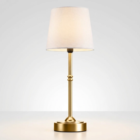 Cordless Fabric-Shade LED Table Lamp