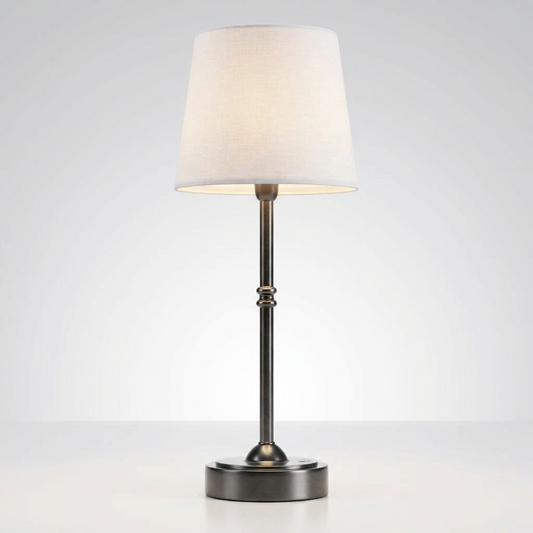 Cordless Fabric-Shade LED Table Lamp