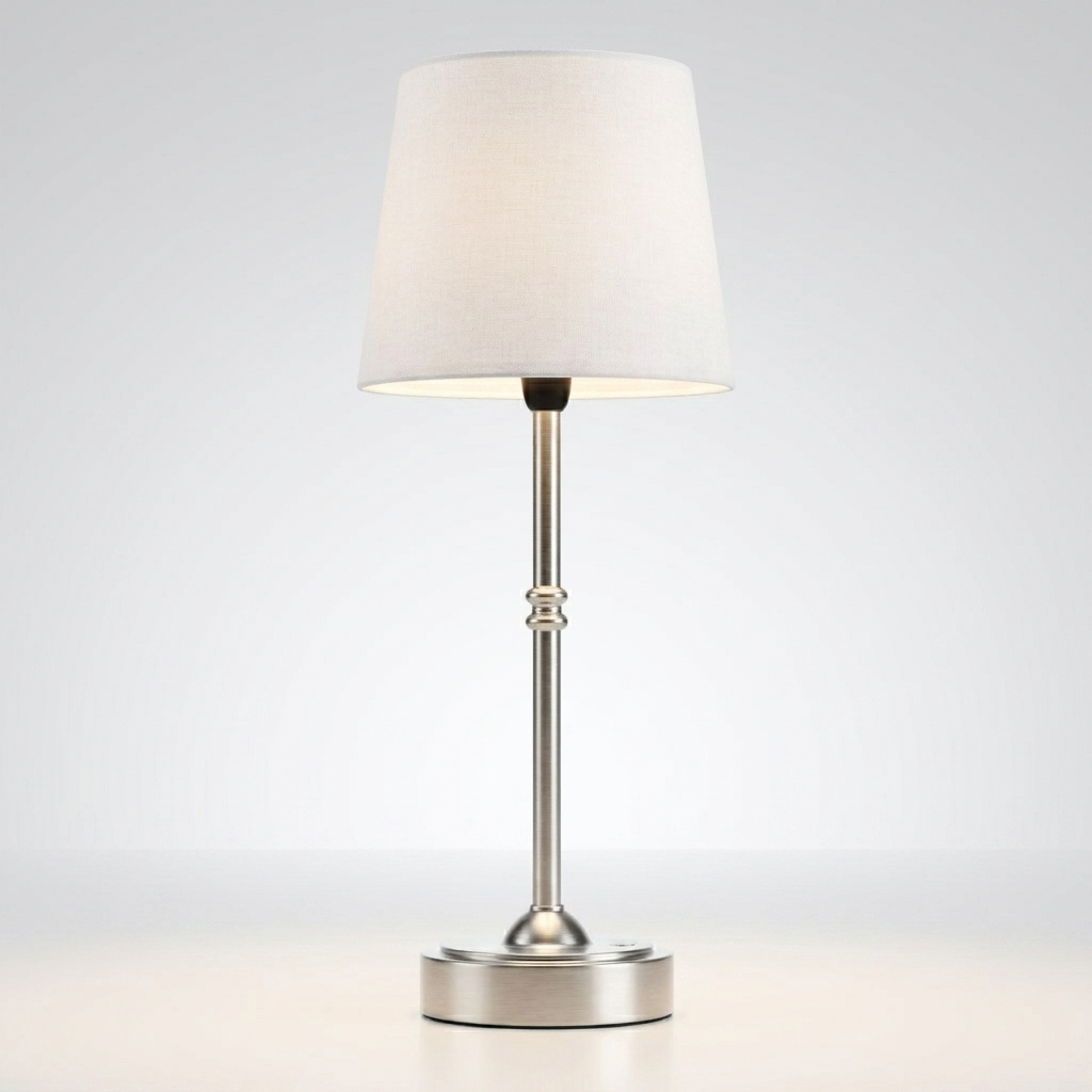 Cordless Fabric-Shade LED Table Lamp